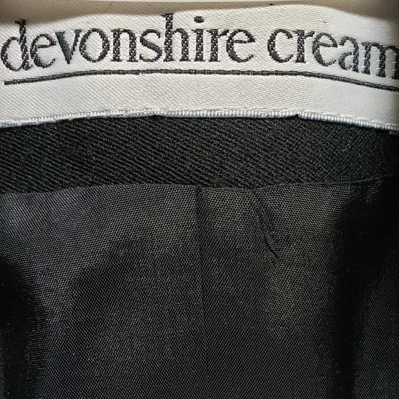 Devonshire Cream Military Black Double Breast Dress Blazer UK 10 - Picture 3 of 11